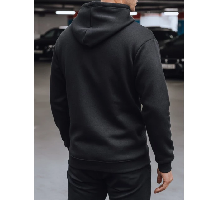 Pánská mikina s kapucí černá model 21993019 - Dstreet Pánská mikina s kapucí černá model 21993019 - Dstreet