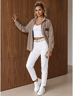 kurtka damska oversize beżowa model 22371869 - FashionStreet