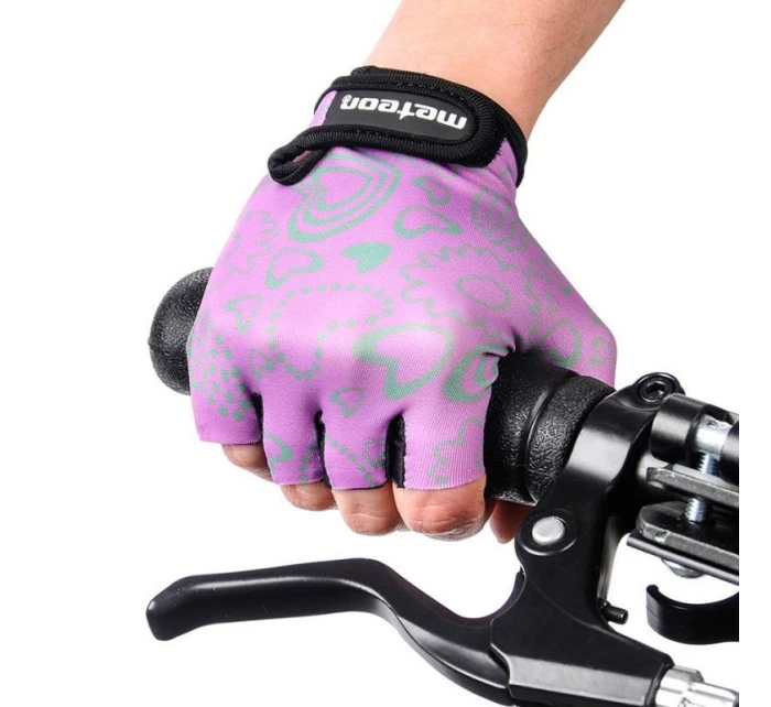 Cyklistické rukavice Meteor Flower Jr 23374