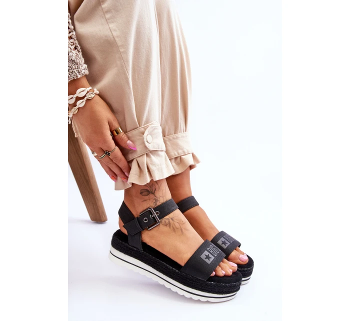 Dámské pohodlné sandály na platformě Big Star model 21615205 Černá - Big Star Shoes Dámské pohodlné sandály na platformě Big Star model 21615205 Černá - Big Star Shoes