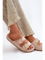 Dámské Sandály S Přezkami A Dekorativním Obšitím Béžové Visley Dámské Sandály S Přezkami A Dekorativním Obšitím Béžové Visley