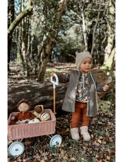 Dívčí teplé sněhule s mašlemi Béžove Meriva