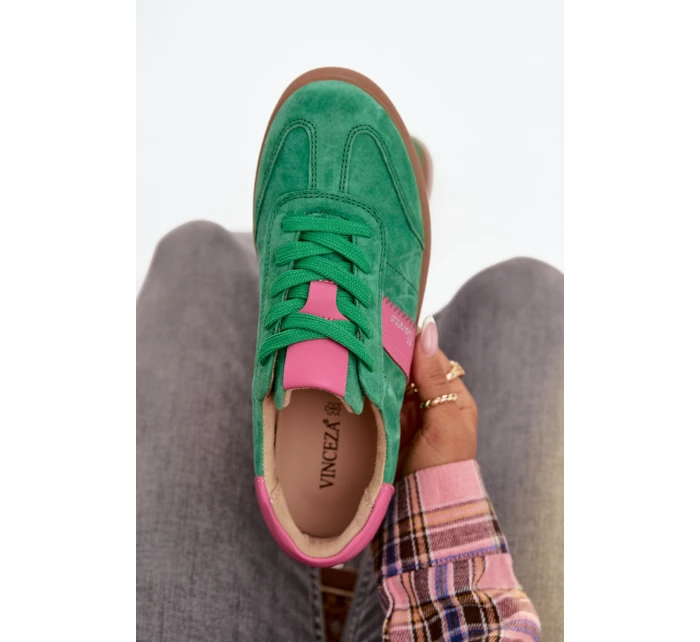 Semišové tenisky Vinceza – zelené