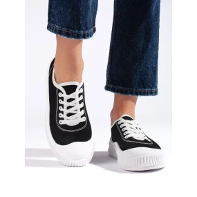 Trendy  tenisky dámské černé bez podpatku