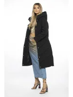 Černá jednoduchá dámská zimní bunda s kapucí Ann Gissy (AG1-3030) Černá jednoduchá dámská zimní bunda s kapucí Ann Gissy (AG1-3030)