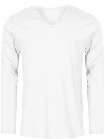 1460 Pánské tričko do V s dl. rukávem X.O model 22515252 white - Promodoro 1460 Pánské tričko do V s dl. rukávem X.O model 22515252 white - Promodoro