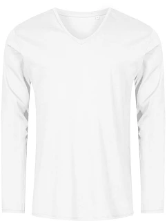 1460 Pánské tričko do V s dl. rukávem X.O model 22515252 white - Promodoro
