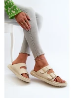 Lehké Pěnové Dámské Žabky S Big Star Béžové model 21660703 - Big Star Shoes Lehké Pěnové Dámské Žabky S Big Star Béžové model 21660703 - Big Star Shoes