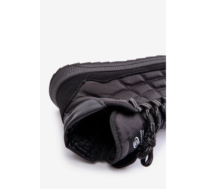 Zateplené Pánské Zimní Boty Šněrovací Progress model 21677011 Černé - Boto Zateplené Pánské Zimní Boty Šněrovací Progress model 21677011 Černé - Boto