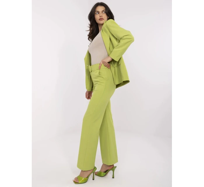 Kalhoty DHJ SP model 20969190 limetkově zelené - FPrice Kalhoty DHJ SP model 20969190 limetkově zelené - FPrice