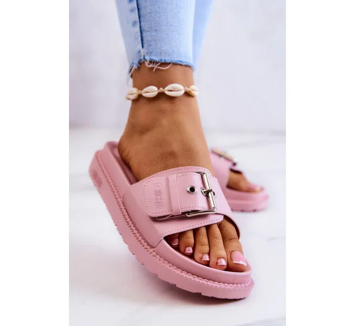 Dámské módní pantofle Big Star - růžové