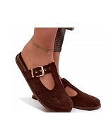 Dámské nazouváky 2831 hnědé - Ideal Shoes