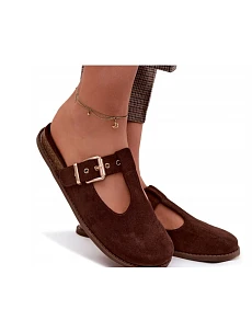 Dámské nazouváky 2831 hnědé - Ideal Shoes
