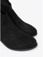 Jedinečné dámské černé  kotníčkové boty Obcas