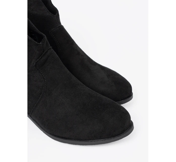 Jedinečné dámské černé  kotníčkové boty Obcas