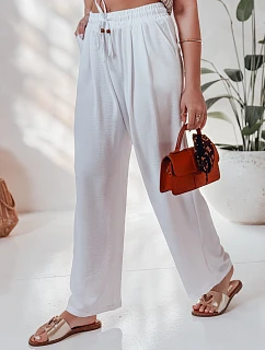 Dámské volnočasové kalhoty s širokými nohavicemi LOVETRIP white FashionStreet UY2640