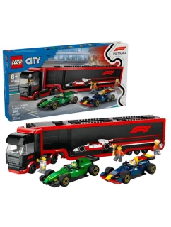 LEGO CITY 60445 F1 Truck s vozy RB20 a AMR24 F1