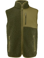 Fleece Vest Men Pánská fleecová vesta Sherpa "TwoTone" moss green model 22453581 - James Harvest Fleece Vest Men Pánská fleecová vesta Sherpa "TwoTone" moss green model 22453581 - James Harvest