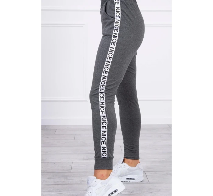 Sada s ozdobnými pásky grafitová melanž