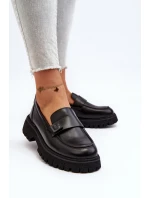 Dámské mokasíny s černým páskem model 21649209 - VINCEZA