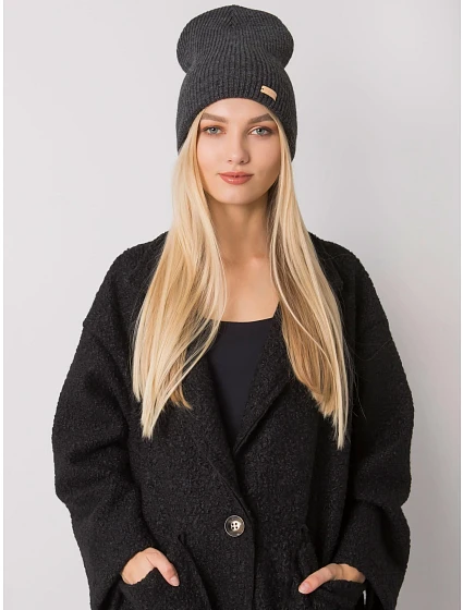 Dámská čepice model 16175466 tmavě šedá - FPrice