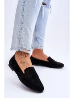 Semišové pohodlné mokasíny Černá Giovana Semišové pohodlné mokasíny Černá Giovana