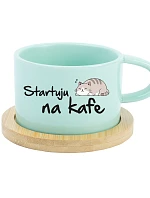 STARTUJU NA KAFE - mint hrníček makronka 200 ml