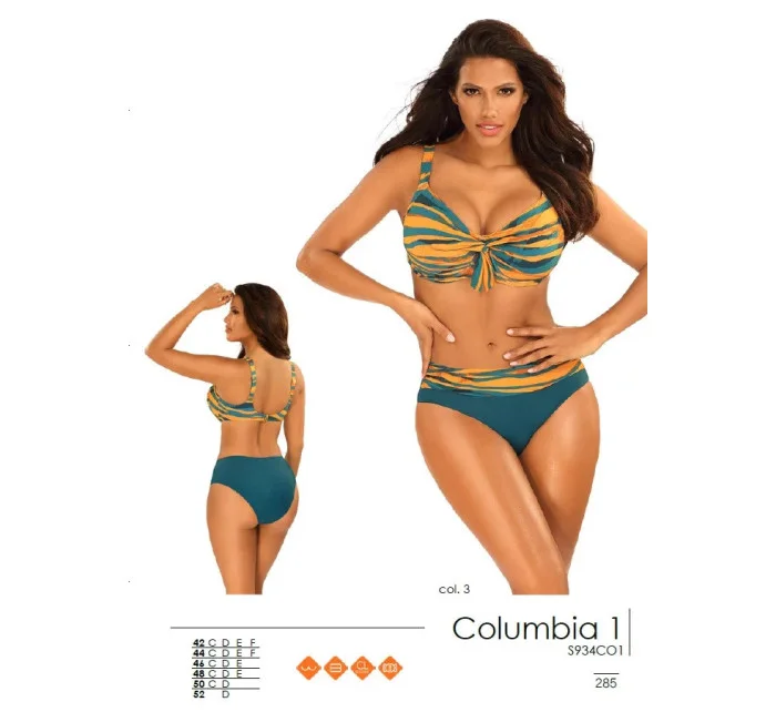 Dámské dvoudílné plavky S934CO1-1 Columbia 1 oranžová/petrolejová - Self Dámské dvoudílné plavky S934CO1-1 Columbia 1 oranžová/petrolejová - Self