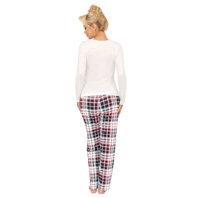 Dámské pyžamo Ho Ho long cream - Donna