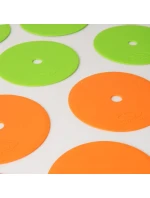 Ploché značky kulaté 15 cm  zelené oranžové sport model 21406065 - SMJ