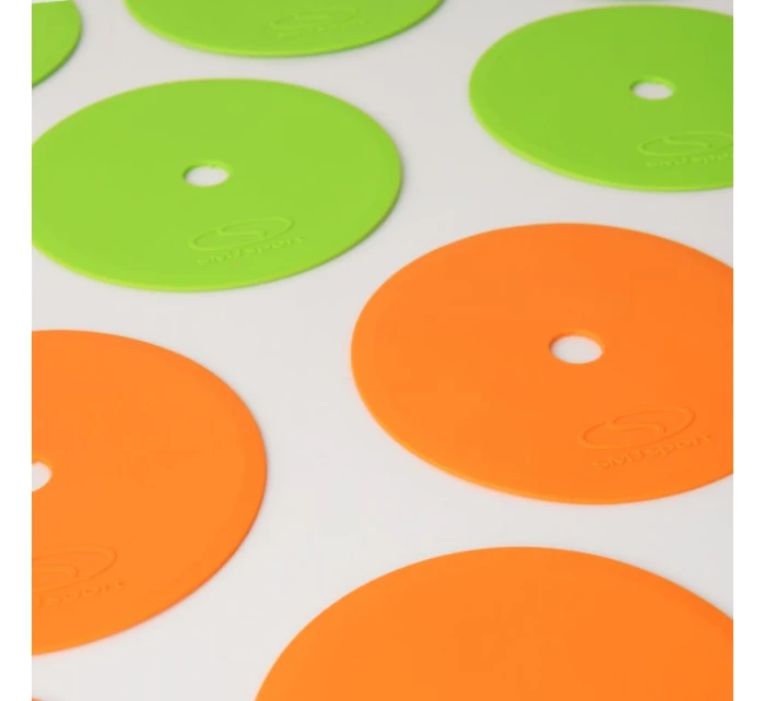 Ploché značky kulaté 15 cm  zelené oranžové sport model 21406065 - SMJ