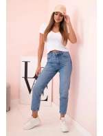 Dámská pruhovaná blůza s model 21772768 výstřihem a krátkým rukávem bílá - K-Fashion