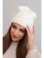 Dámská zimní čepice z vlny s a prodlouženými stranami fialová model 21865216 - K-Fashion Dámská zimní čepice z vlny s a prodlouženými stranami fialová model 21865216 - K-Fashion