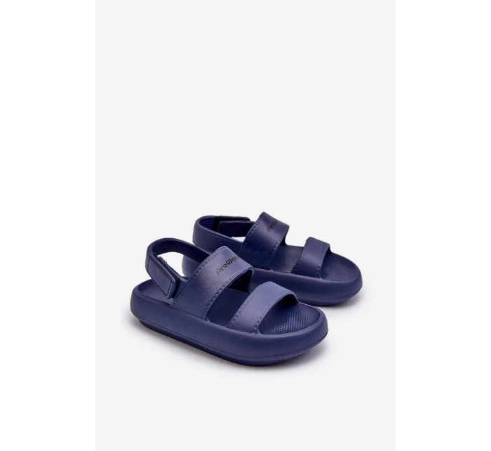 Lehké pěnové sandály na suchý zip ProWater PRO-24-05-01K tmavě modré Lehké pěnové sandály na suchý zip ProWater PRO-24-05-01K tmavě modré