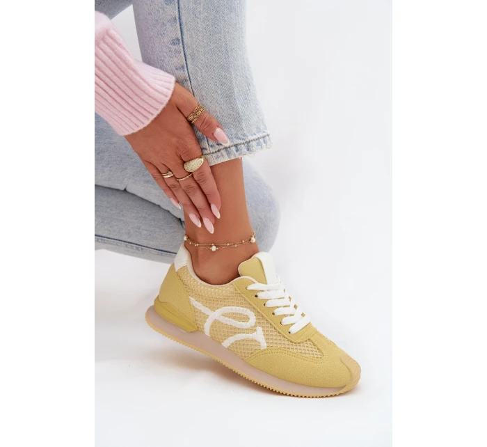 Sneakers Dámské Sportovní Žluté model 21919377 - Boto