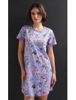 Dámská noční košile s krátkým rukávem model 19902956 - Vienetta Dámská noční košile s krátkým rukávem model 19902956 - Vienetta