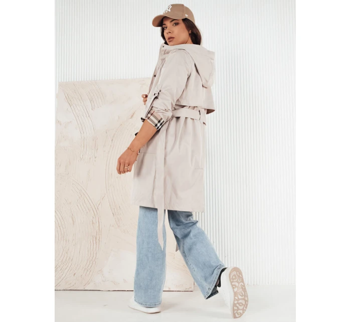 Dámská přechodná bunda parka ecru Dstreet model 21974264 - FashionStreet