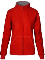 Promodoro 7985 Dámská dvojitá fleecová bunda 40.7985 red/light grey