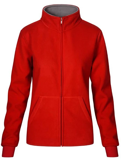 Promodoro 7985 Dámská dvojitá fleecová bunda 40.7985 red/light grey Promodoro 7985 Dámská dvojitá fleecová bunda 40.7985 red/light grey