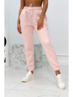 Zateplený set s mikinou s kapucí prášková růžová melanž Zateplený set s mikinou s kapucí prášková růžová melanž