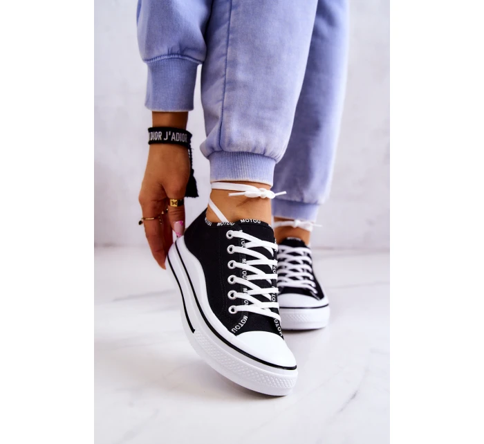 Dámské zavazováním tenisky Černá model 21579442 - S.Barski