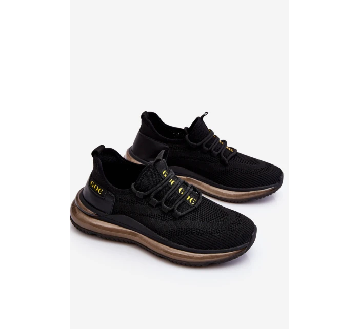 Nazouvací pánská sportovní obuv model 21611343 Černá - Goe Nazouvací pánská sportovní obuv model 21611343 Černá - Goe