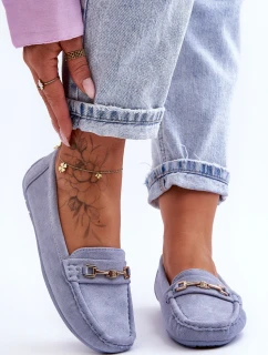 Dámské klasické semišové mokasíny modré model 21625458 - Boto