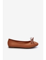 Baleríny z ekologické kůže s mašlí Camel Sandal Baleríny z ekologické kůže s mašlí Camel Sandal