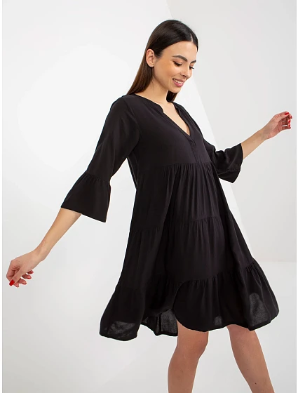 Dámské šaty D73761M30214B černé - FPrice Dámské šaty D73761M30214B černé - FPrice