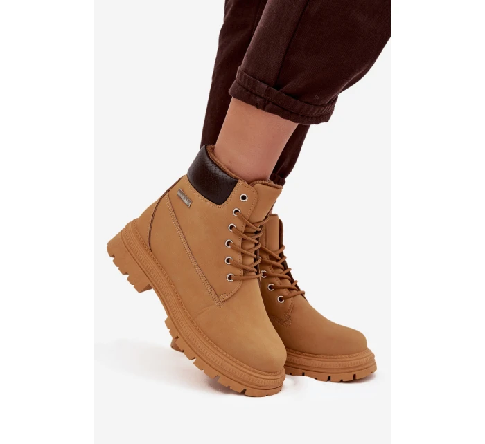 Dámské zateplené trapery na zip Selinda – camel