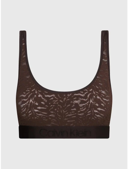 Dámská podprsenka 000QF7340E BKC tm. hnědá - Calvin Klein
