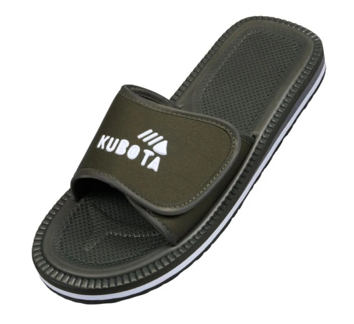 Žabky Kubota na suchý zip v khaki barvě K0000-100-005-19-1