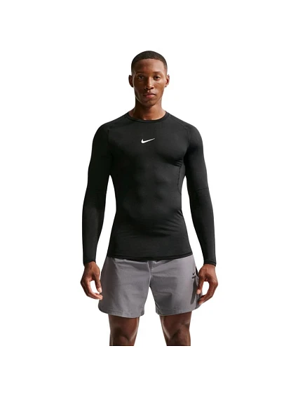 Pánské tričko Nike Dri-Fit Pro s dlouhým rukávem, černé, FB7919 010, velikost XL Pánské tričko Nike Dri-Fit Pro s dlouhým rukávem, černé, FB7919 010, velikost XL