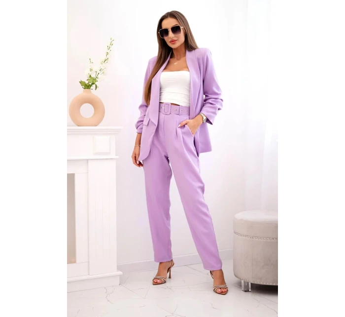 Elegantní souprava saka a kalhot světle fialová Elegantní souprava saka a kalhot světle fialová